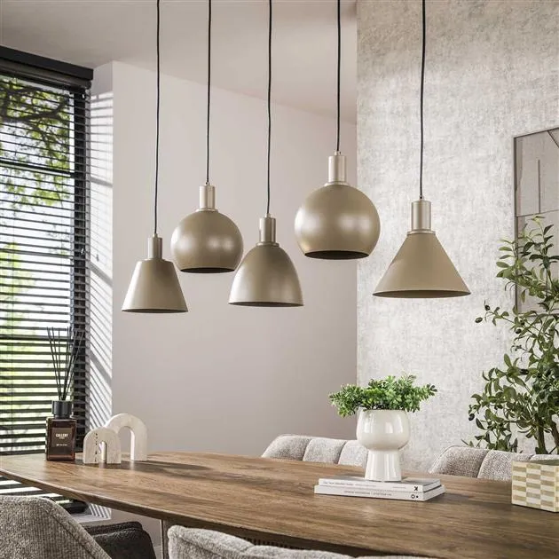 Hanglamp Elrox | Metaal Beige Bold Living