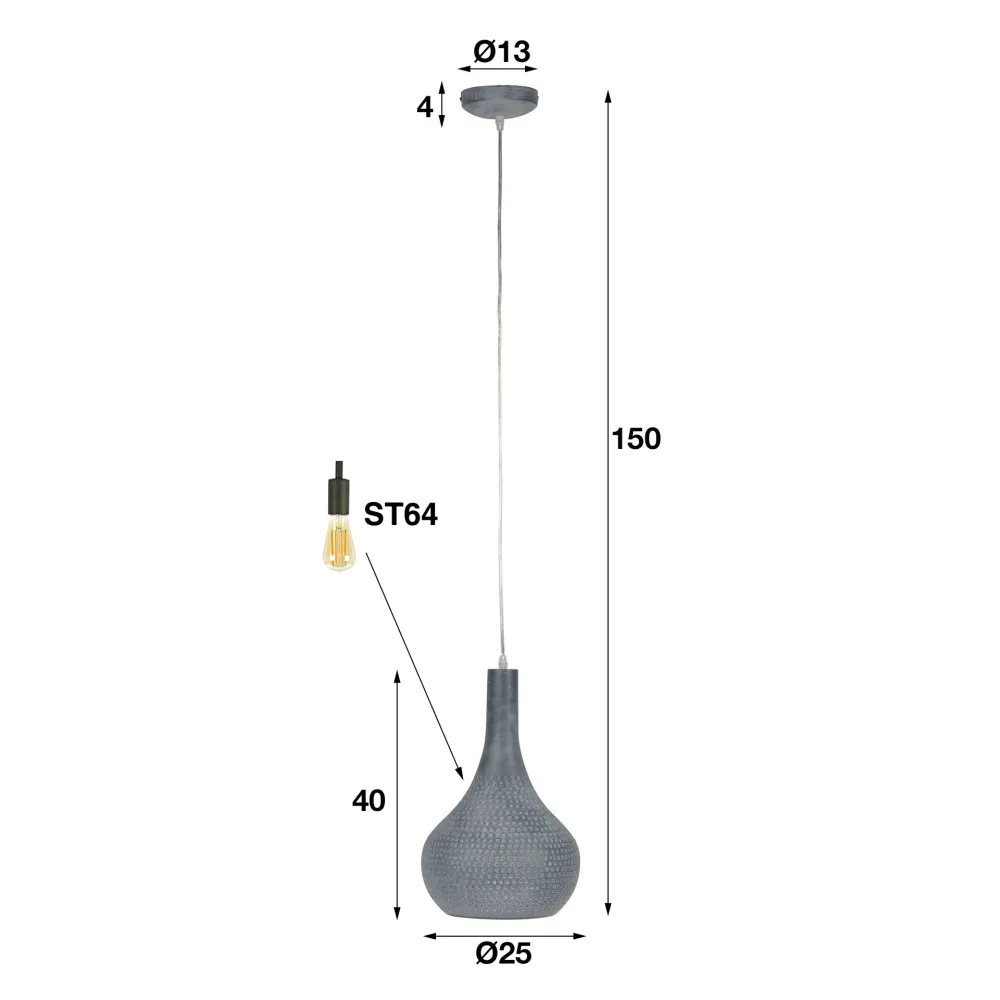 Hanglamp Industry Kegel | Grijs Bold Living