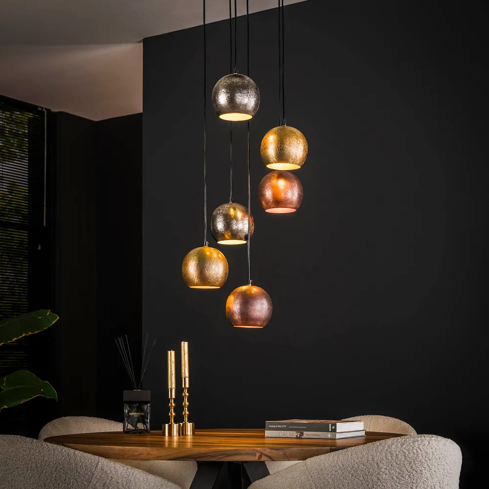 Hanglamp Lincoin | 3 Kleuren Metaal Bold Living