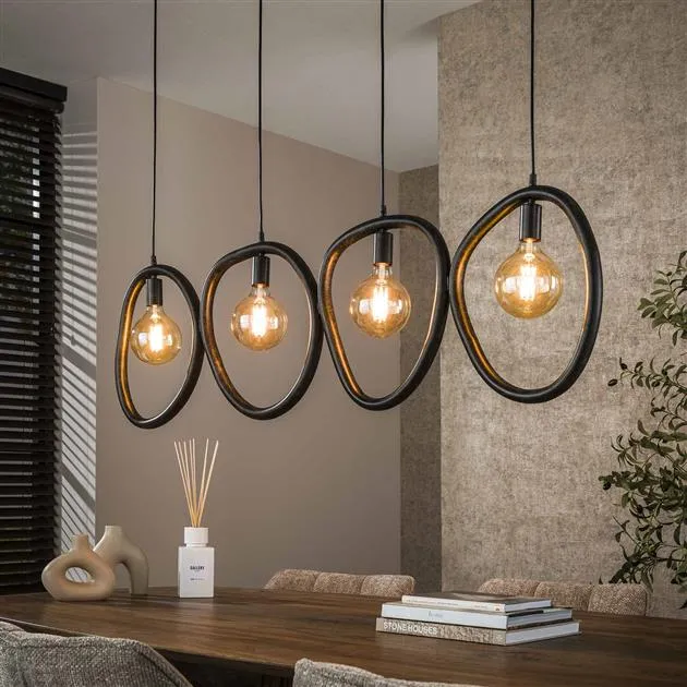 Hanglamp Pebble | Metaal Zwart Bold Living