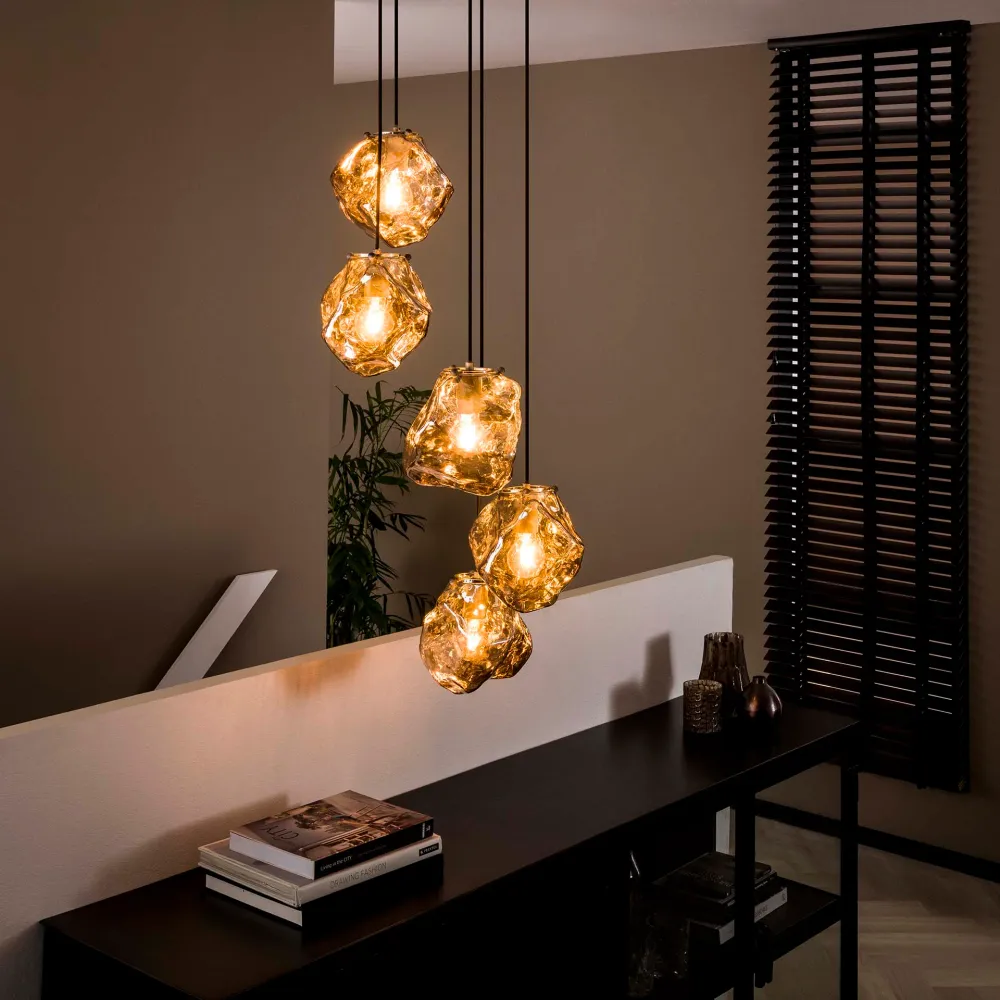 Hanglamp Rock Getrapt | Chromed Glas Bold Living