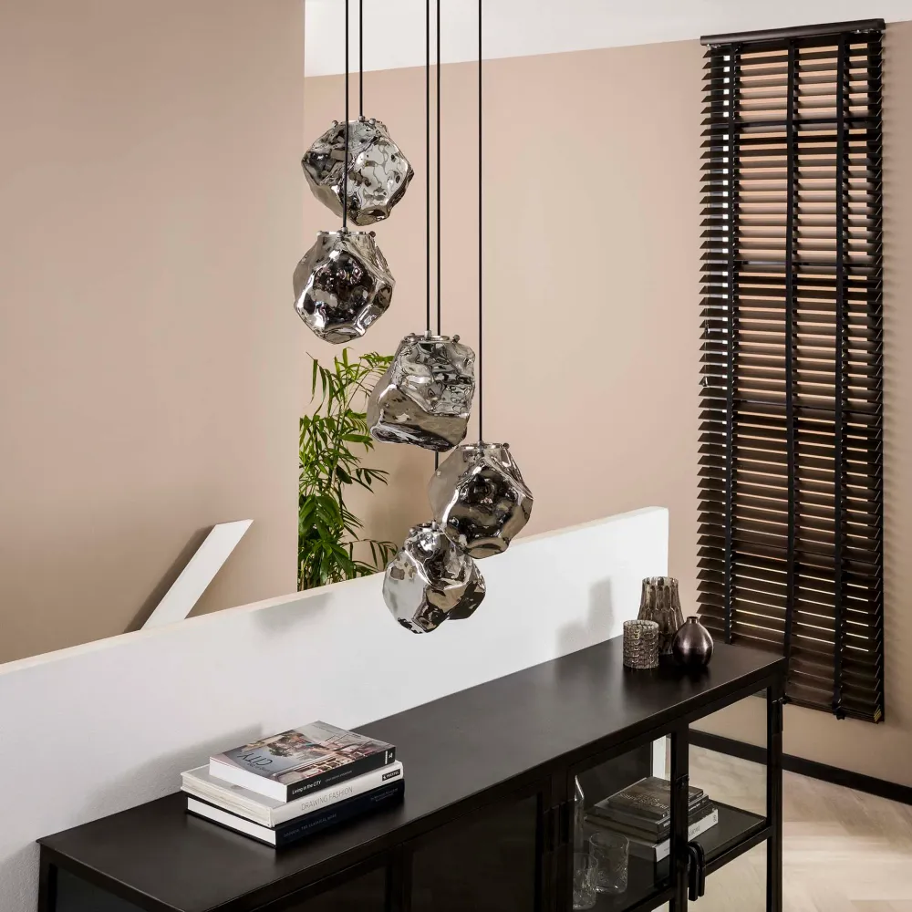 Hanglamp Rock Getrapt | Chromed Glas Bold Living