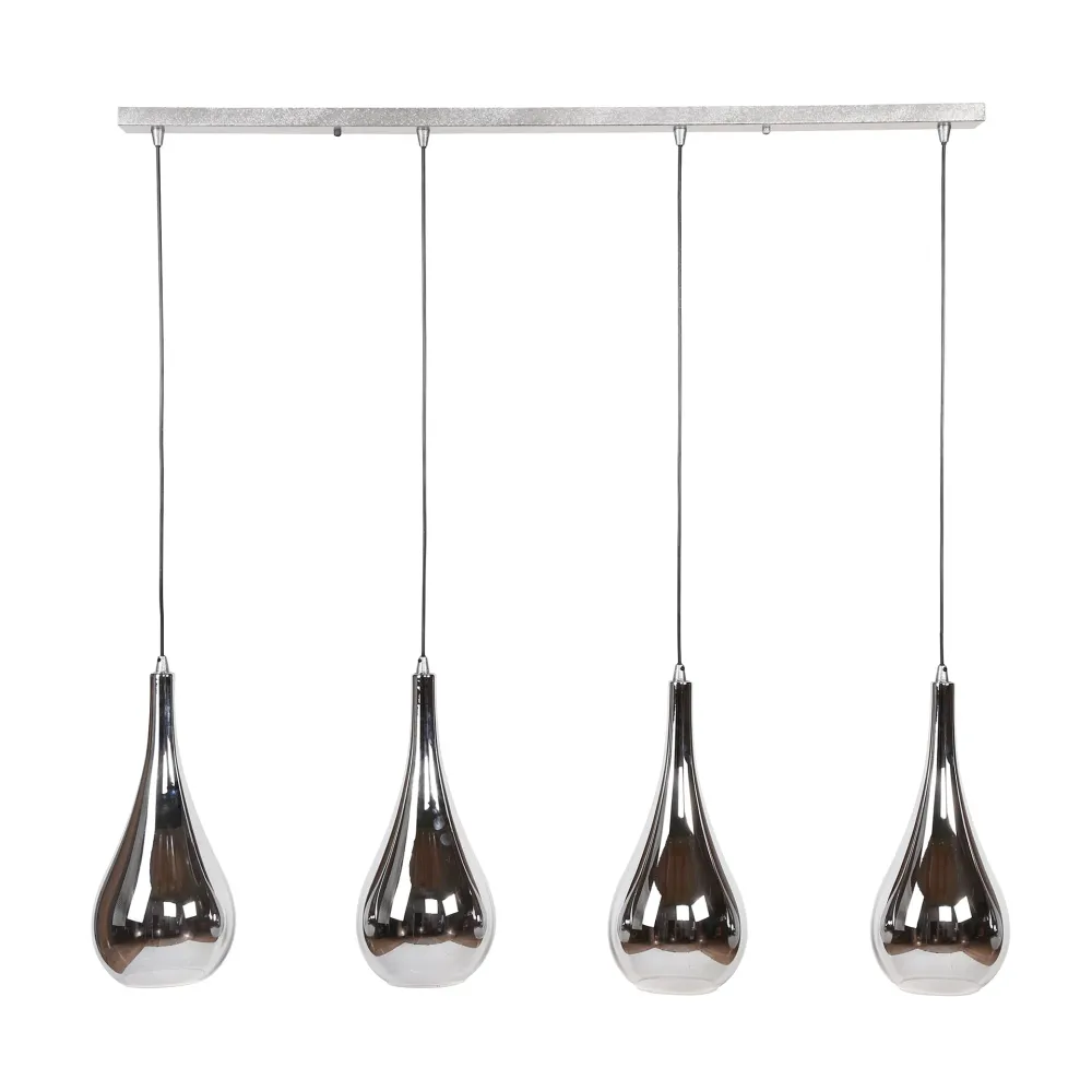 Hanglamp Silver Drop Glass | Chromed Glas Bold Living