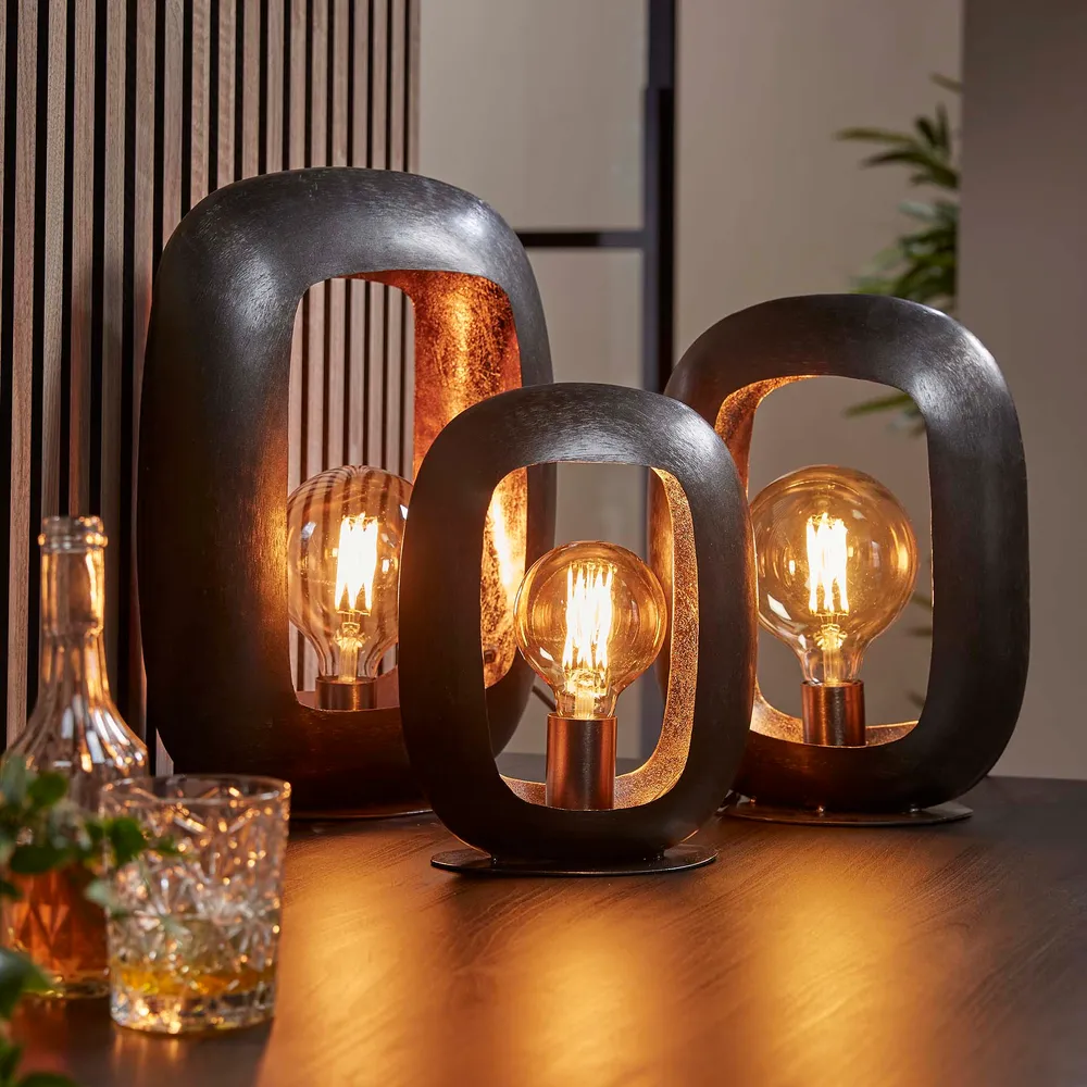 Tafellamp Arch | Medium | Zwart Metaal Bold Living
