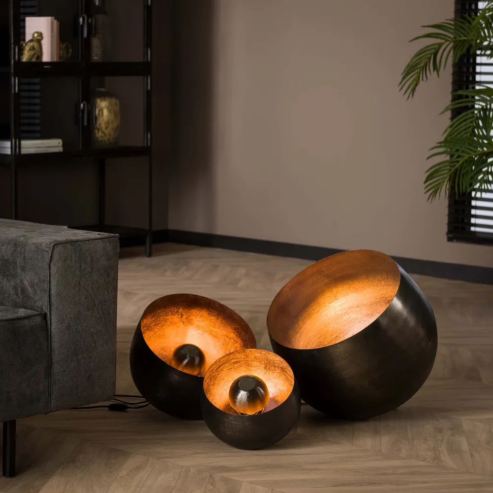 Tafellamp Basket | Ø 28 | Zwart Metaal Bold Living