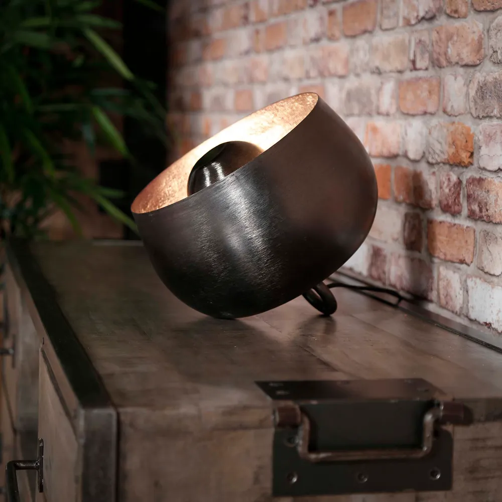 Tafellamp Basket | Ø 28 | Zwart Metaal Bold Living
