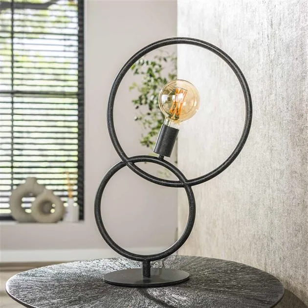 Tafellamp Loop | Metaal Zwart Bold Living
