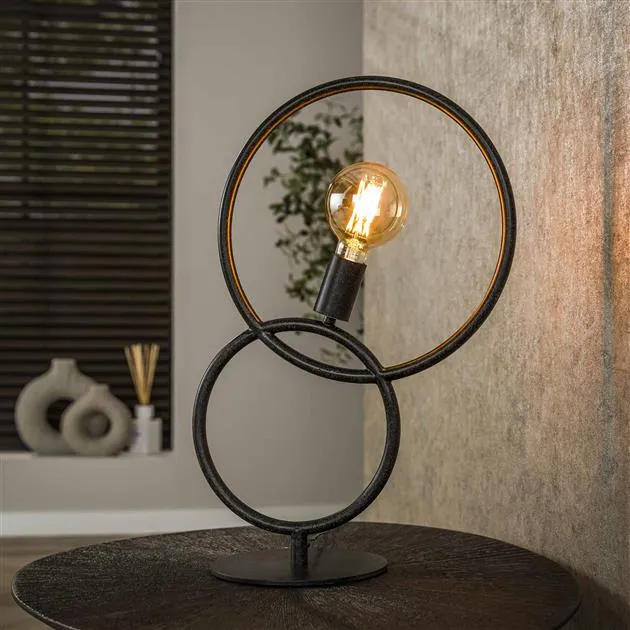 Tafellamp Loop | Metaal Zwart Bold Living