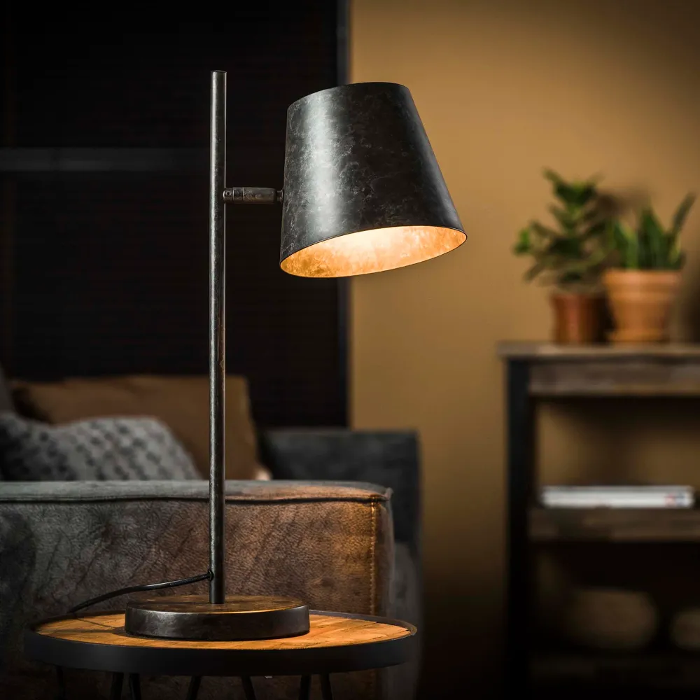 Tafellamp Metalen Kap | Charcoal Bold Living