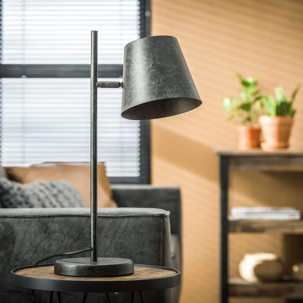 Tafellamp Metalen Kap | Charcoal Bold Living