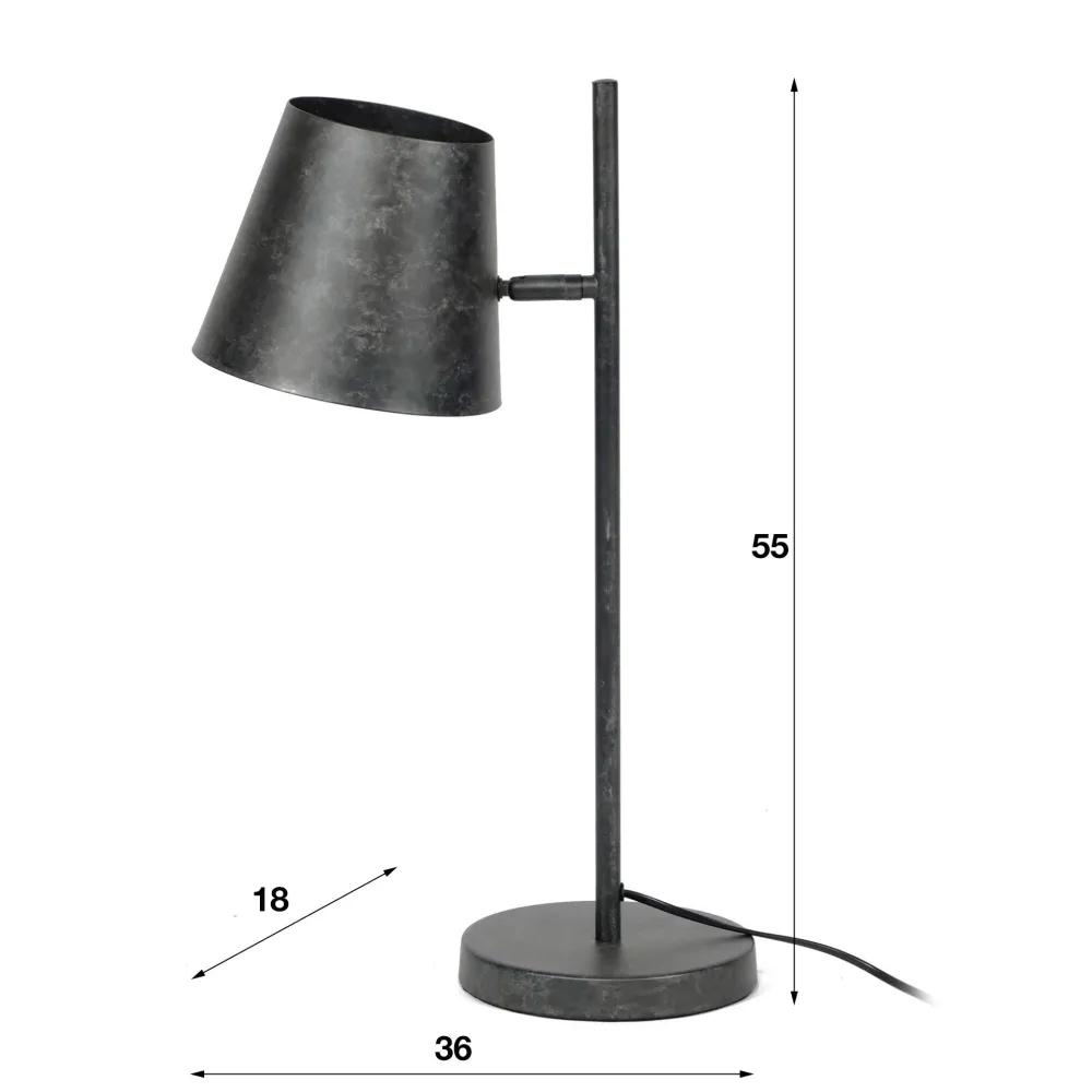 Tafellamp Metalen Kap | Charcoal Bold Living