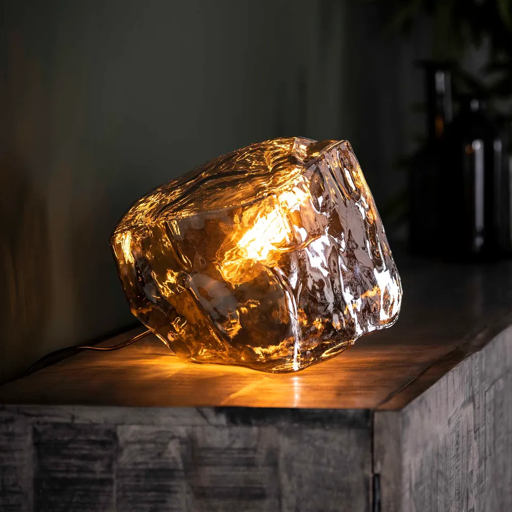 Tafellamp Rock | Chromed Glas Bold Living