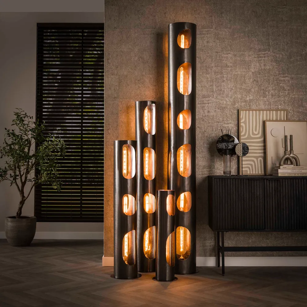 Vloerlamp Alexander | L | Zwart Metaal Bold Living