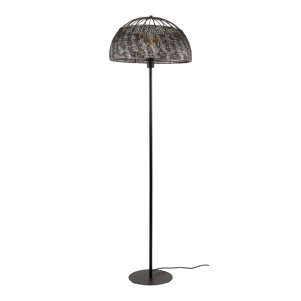 Vloerlamp Armor Open | Zwart Metaal Bold Living