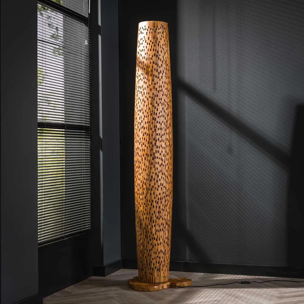 Vloerlamp Bars | L | Naturel Teakhout Bold Living