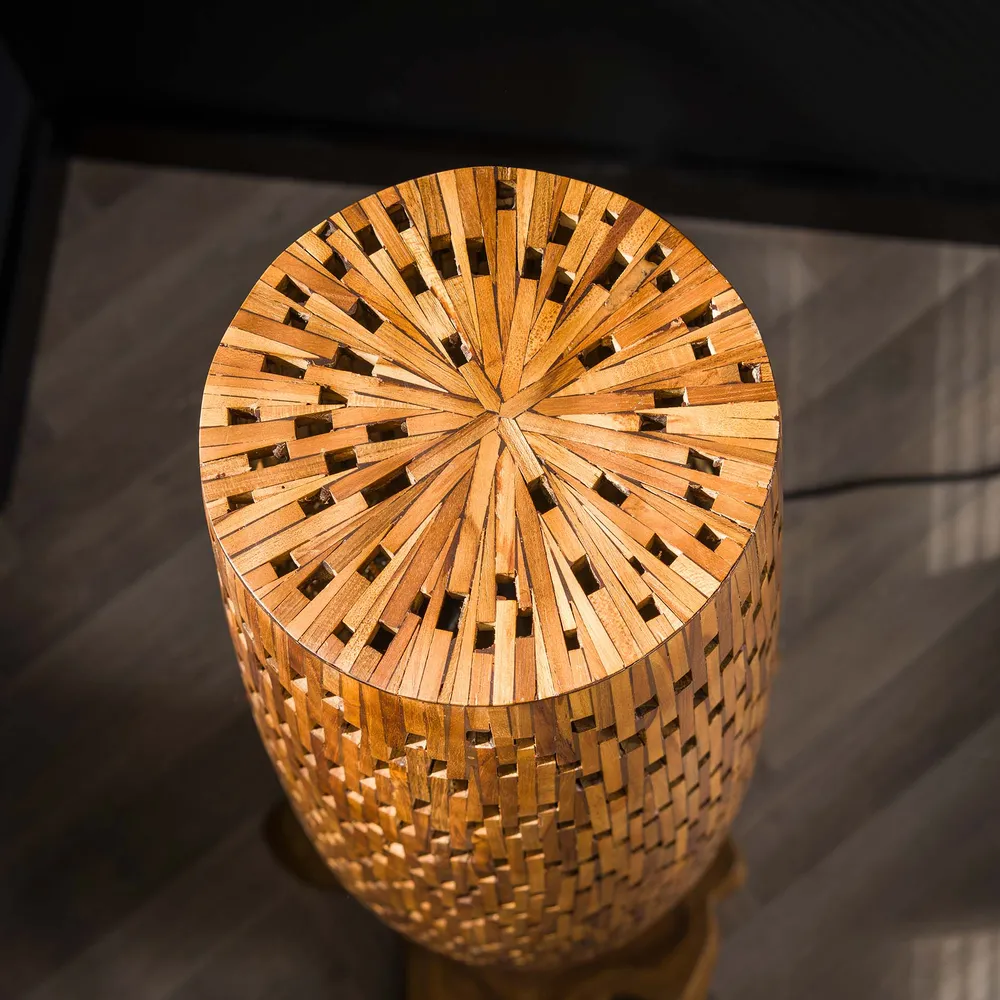 Vloerlamp Bars | L | Naturel Teakhout Bold Living
