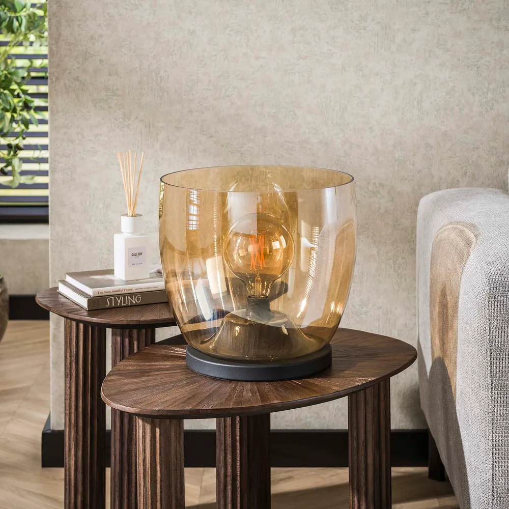 Vloerlamp Blair | Glas Oranje Bold Living