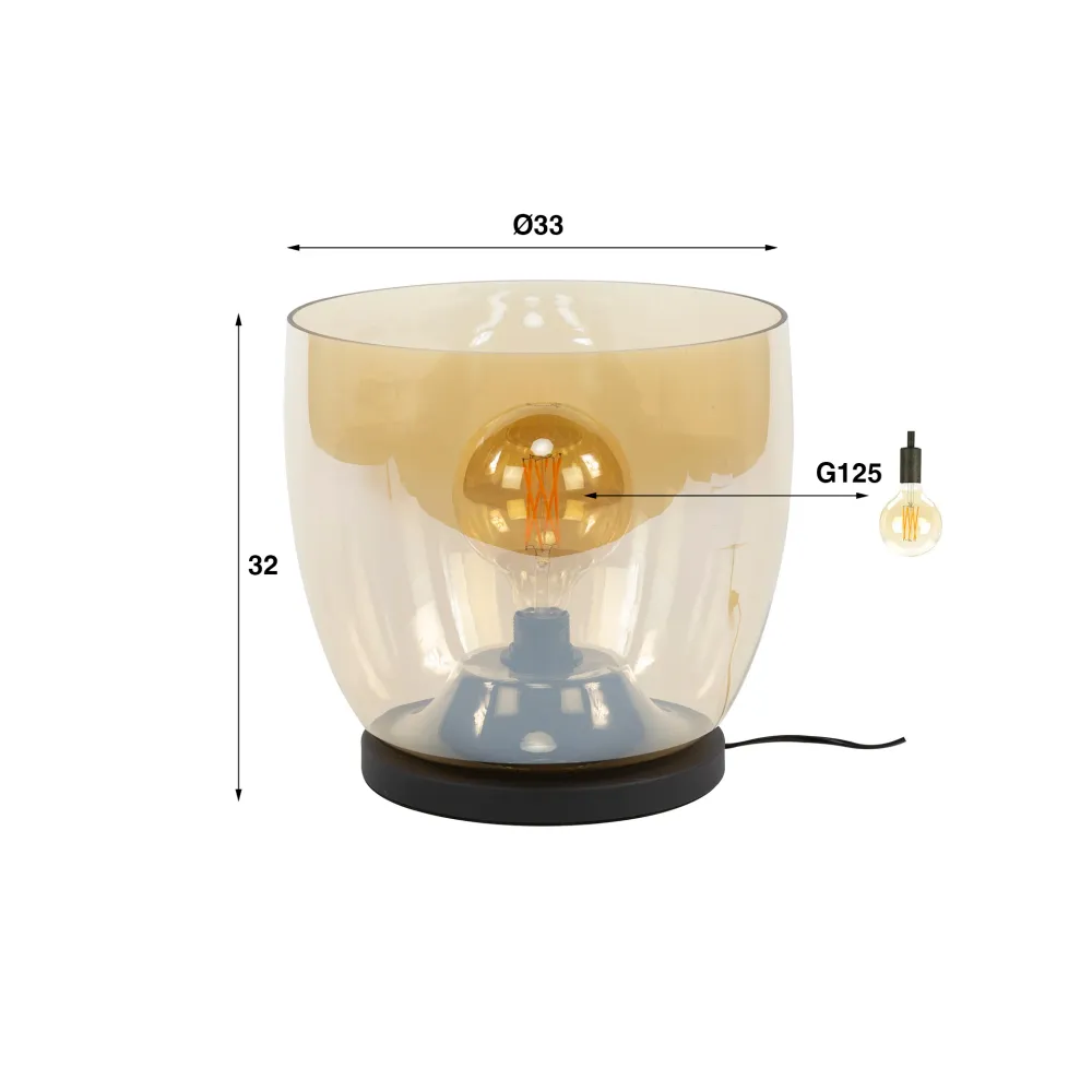 Vloerlamp Blair | Glas Oranje Bold Living