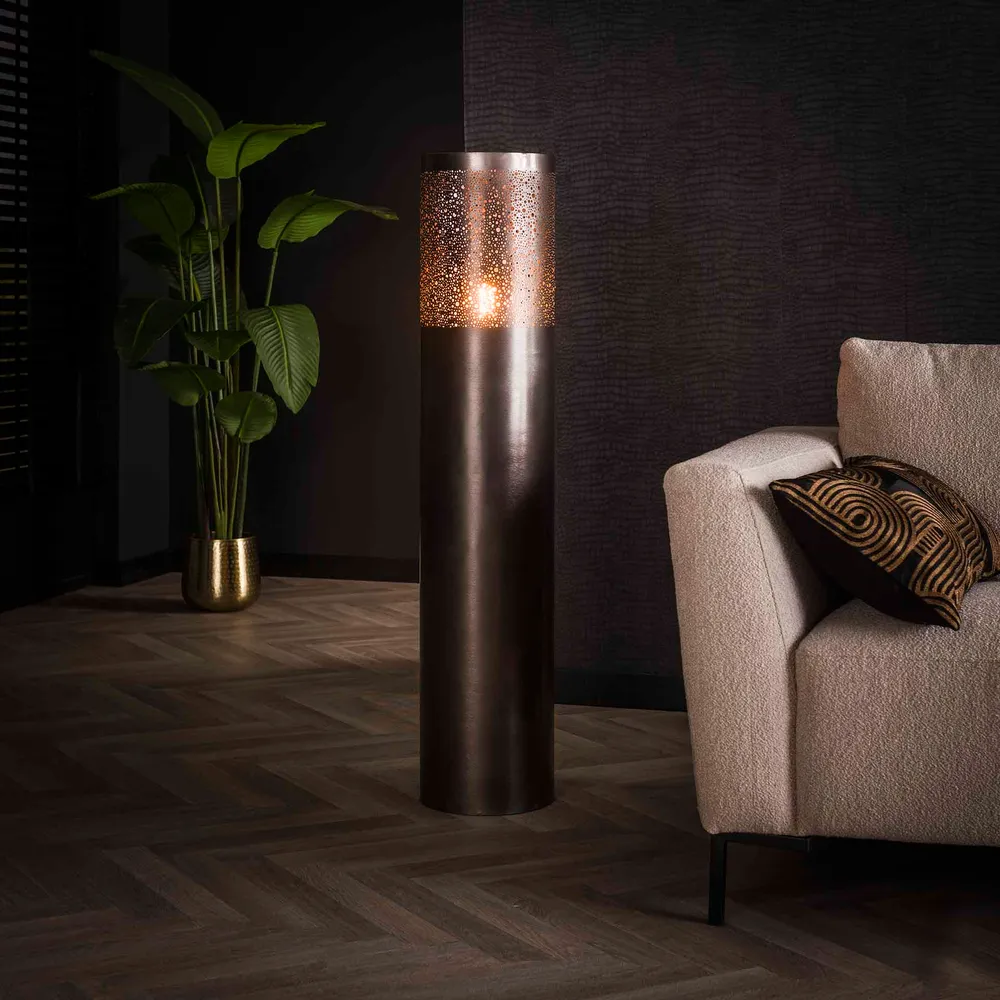 Vloerlamp Cilinder | Large | Zwart Bold Living