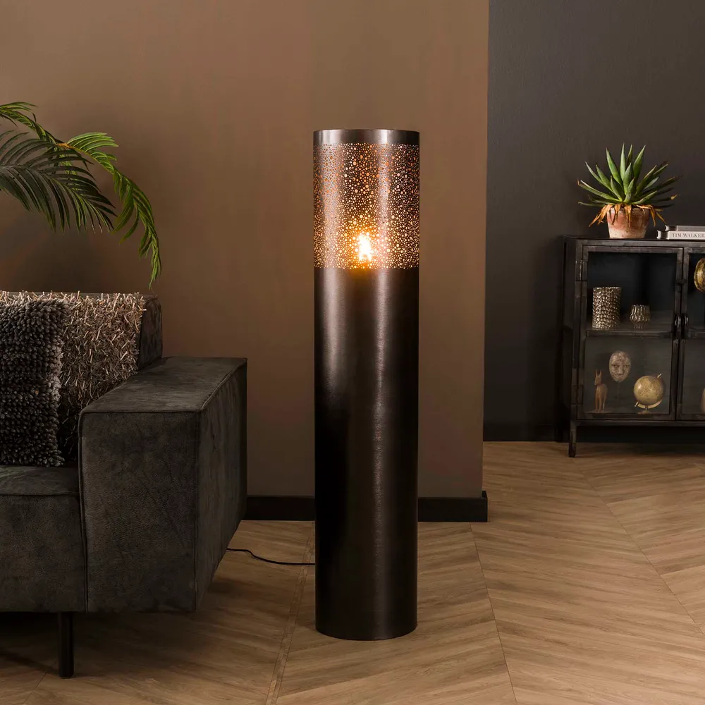 Vloerlamp Cilinder | Large | Zwart Bold Living