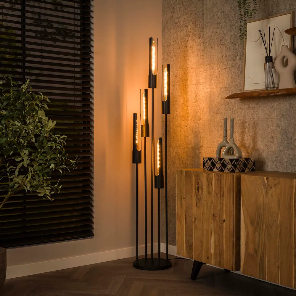 Vloerlamp 5L | Gerapt Tube Bold Living