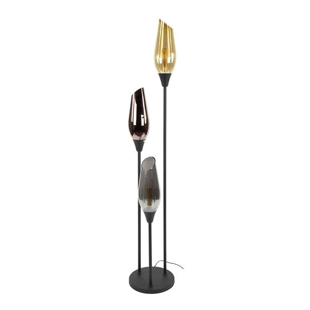 Vloerlamp Kavir | Metaal Zwart | Groot Bold Living