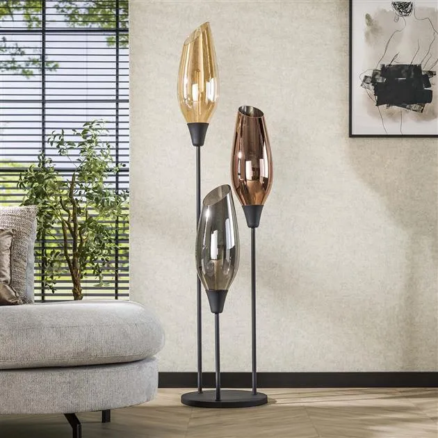 Vloerlamp Kavir | Metaal Zwart | Klein Bold Living