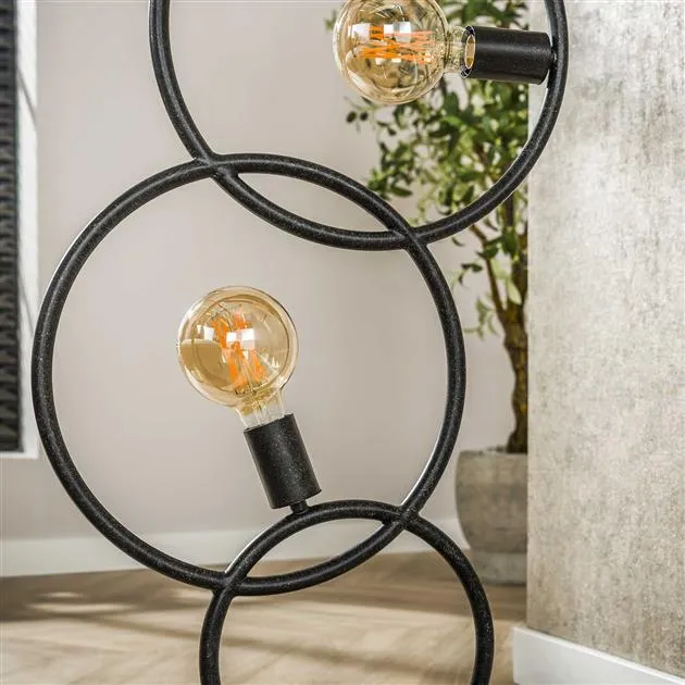 Vloerlamp Loop | Metaal Zwart Bold Living