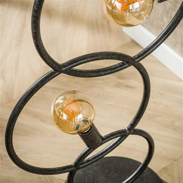 Vloerlamp Loop | Metaal Zwart Bold Living