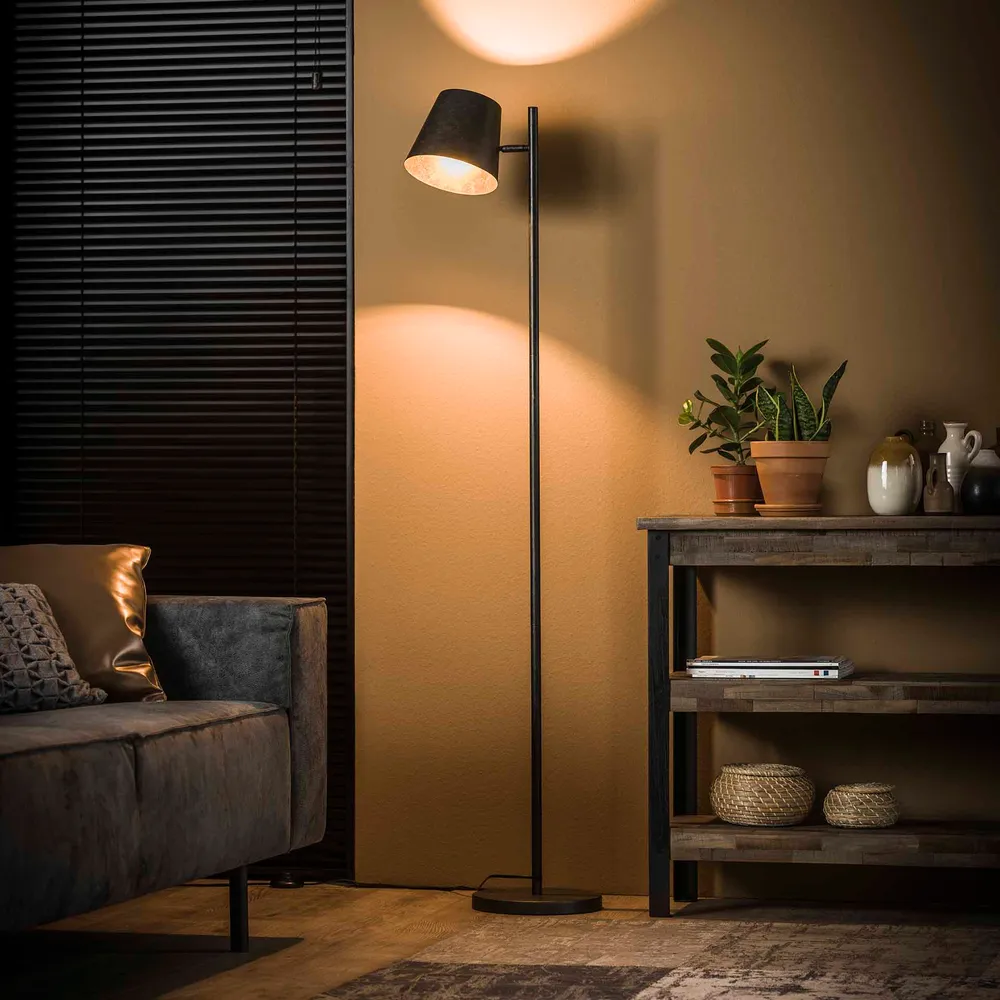 Vloerlamp Metalen Kap | Charcoal Bold Living