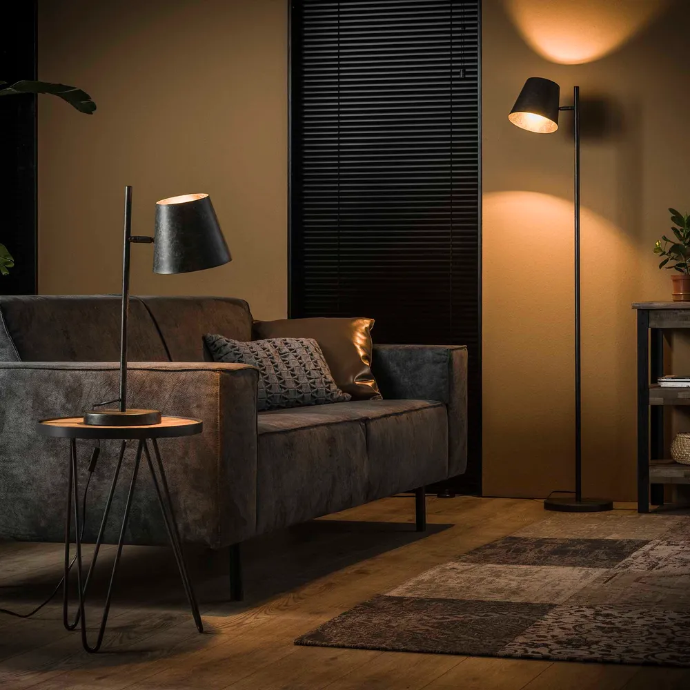 Vloerlamp Metalen Kap | Charcoal Bold Living