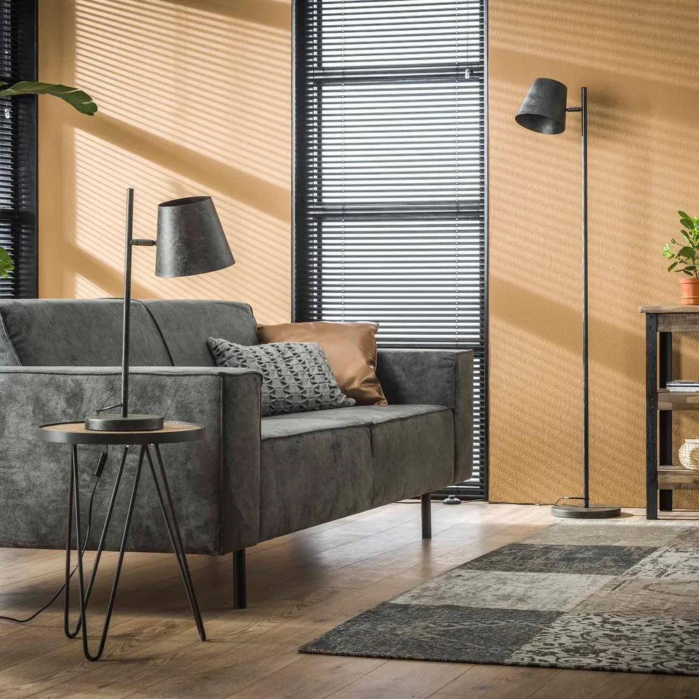 Vloerlamp Metalen Kap | Charcoal Bold Living