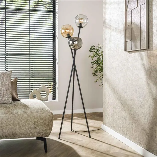 Vloerlamp Multi Globe | Metaal Zwart Bold Living