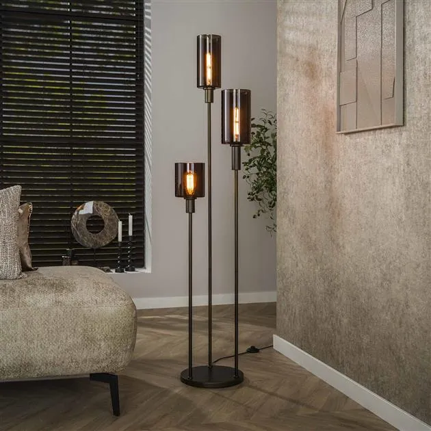 Vloerlamp Sepiora | Glas bruin Bold Living