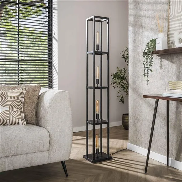 Vloerlamp Veyra | Metaal Zwart Bold Living