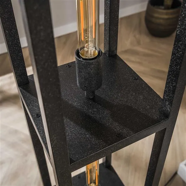 Vloerlamp Veyra | Metaal Zwart Bold Living