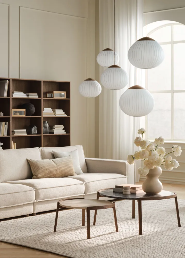 Bolia Acorn hanglamp Ø64 cm donker eiken textiel
