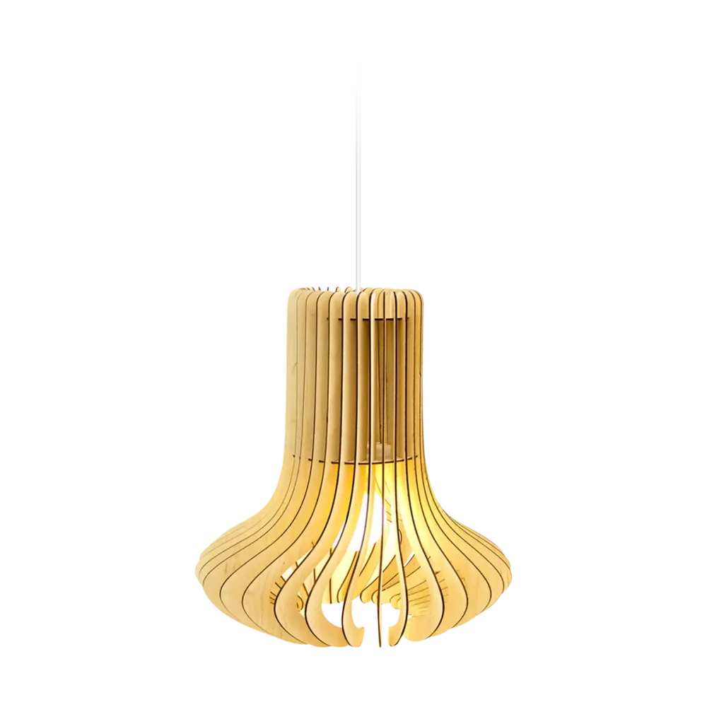 Bomerango Octopus L houten hanglamp large - met koordset wit - Ø 49 cm