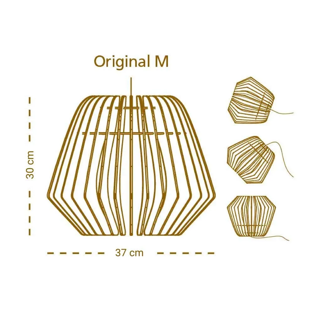 Bomerango Original M houten lampenkap medium - Ø 37 cm