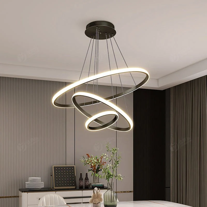 Hanglamp Modern met 3 Ringen en Verstelbare Hoogte Bonuze