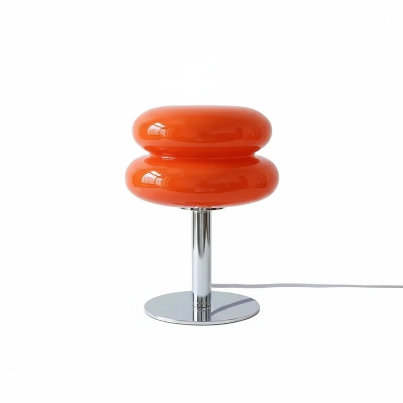 Tafellamp Retro met Glazen Kap en Dimfunctie Bonuze
