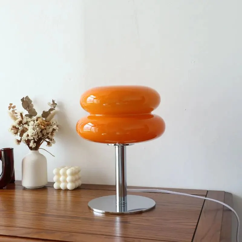 Tafellamp Retro met Glazen Kap en Dimfunctie Bonuze