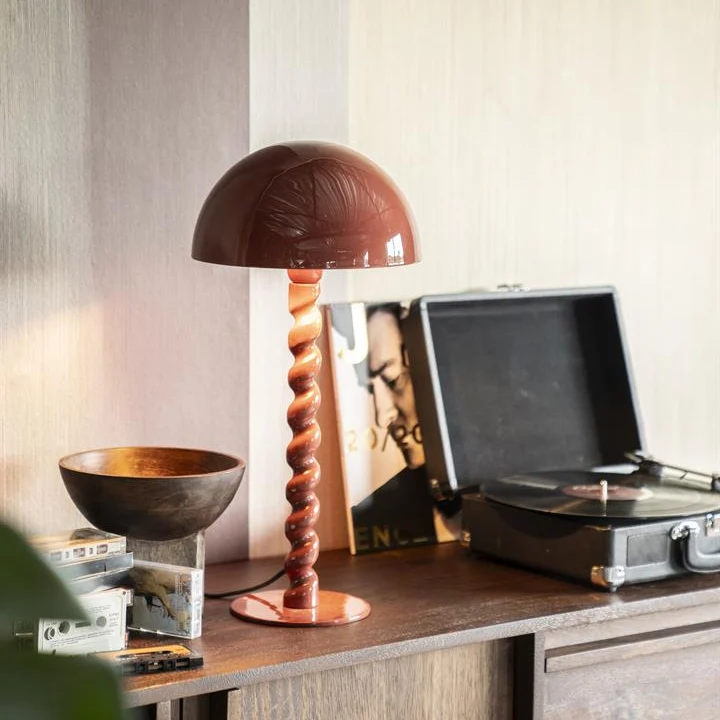 Tafellamp Elara | Rood Hout By-Boo