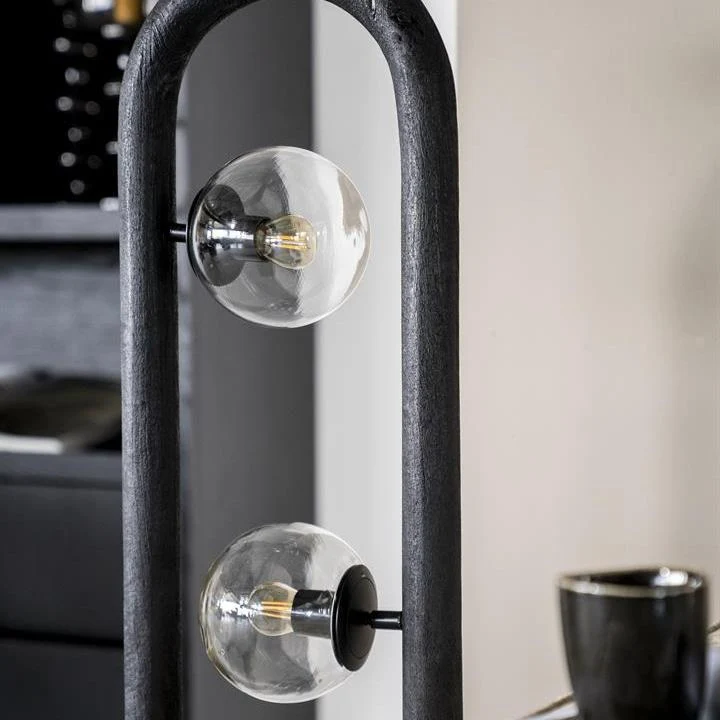 Vloerlamp Eris | Zwart Mangohout By-Boo