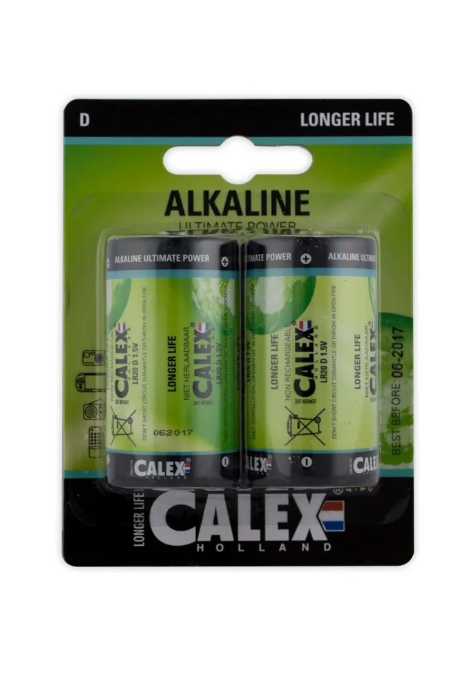 Calex Alkaline Cel - LR20 - D - 2-Pak