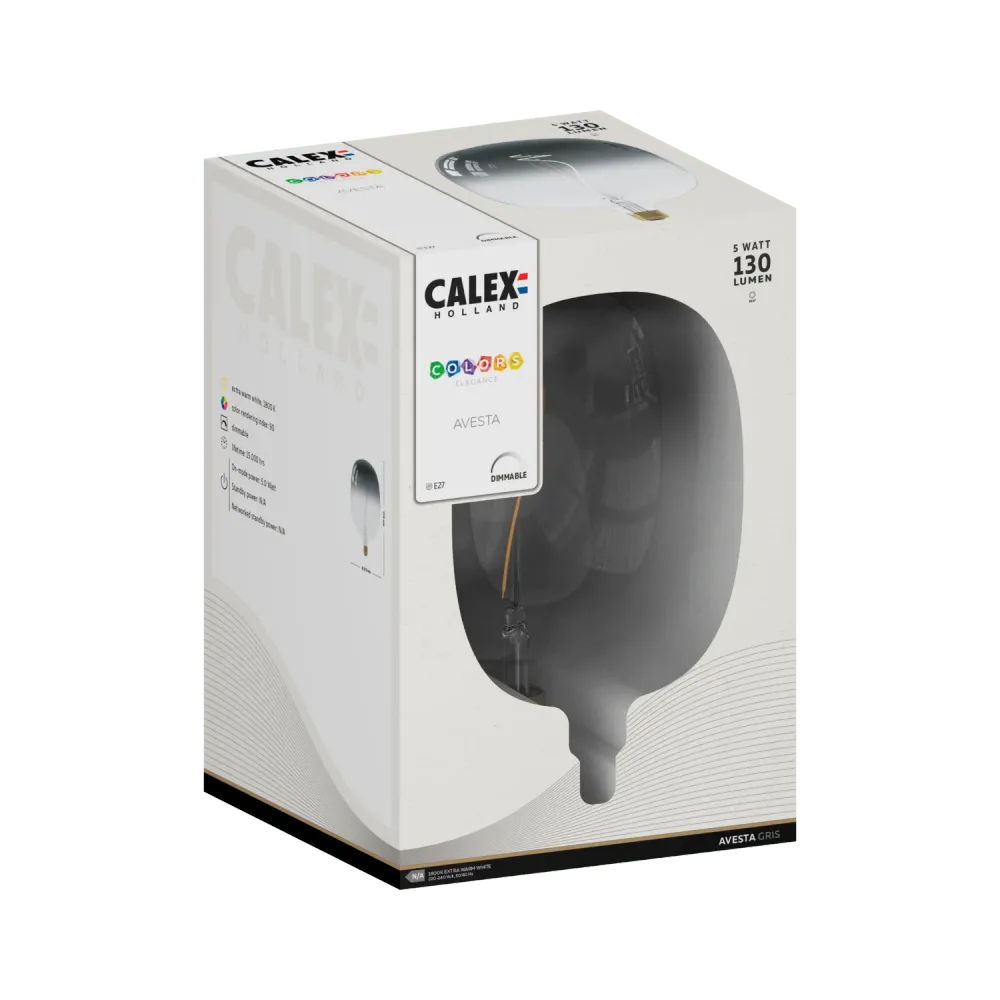 Calex Avesta LED Lamp - E27 - Grijs