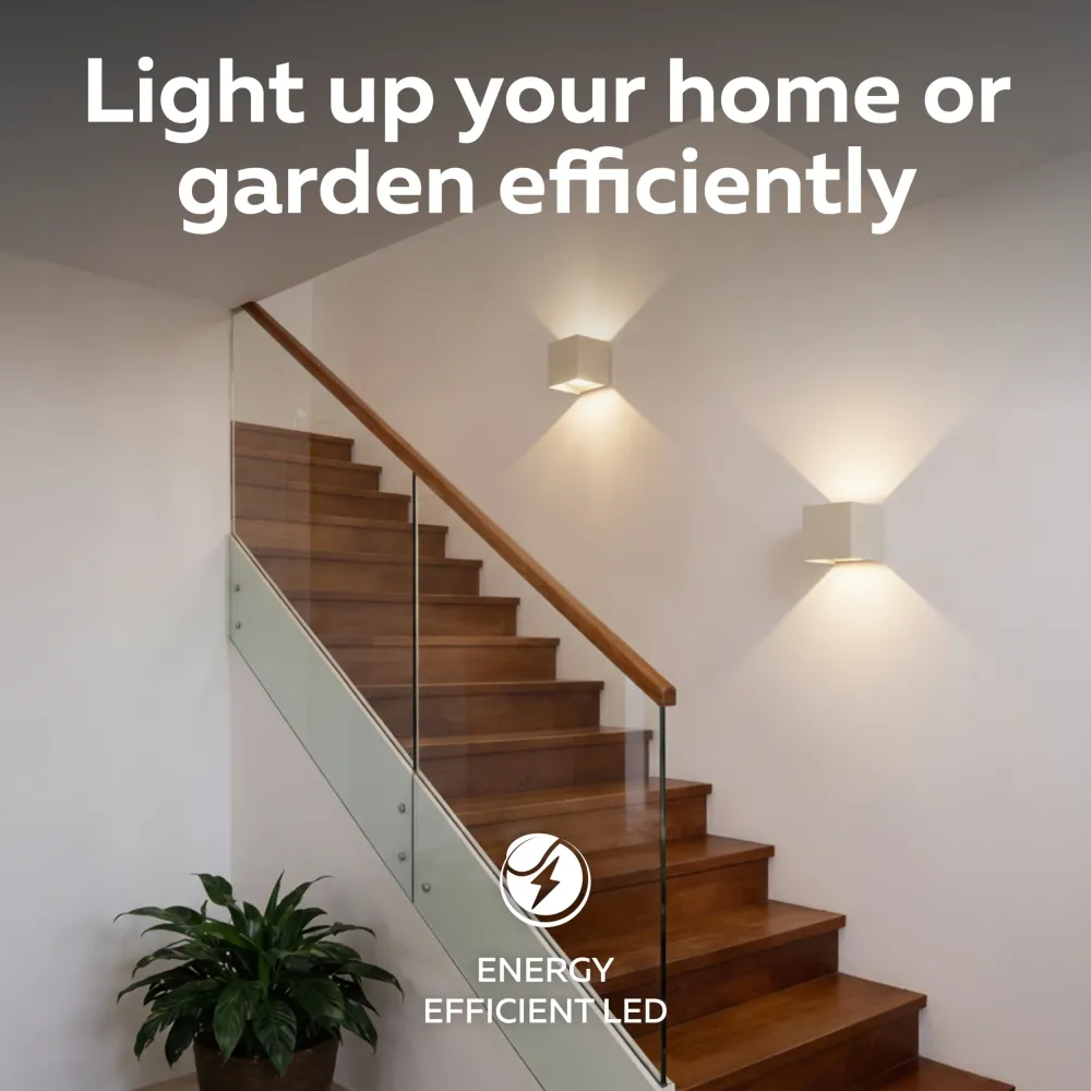 Calex Bari Wandlamp – Up & Down – LED Geïntegreerd – Zand