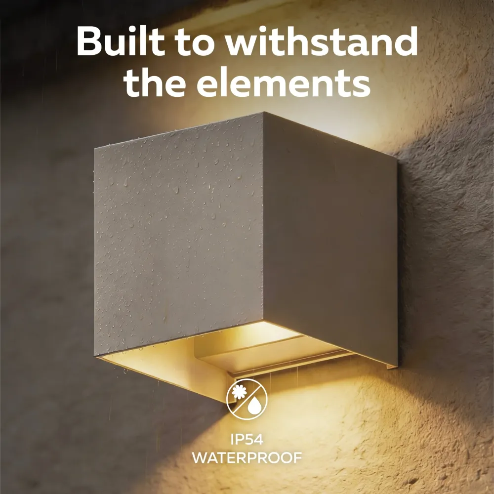 Calex Bari Wandlamp – Up & Down – LED Geïntegreerd – Zand