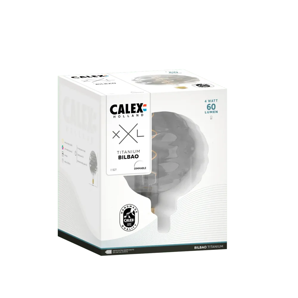 Calex Bilbao Lamp - E27 - Filament - Titanium