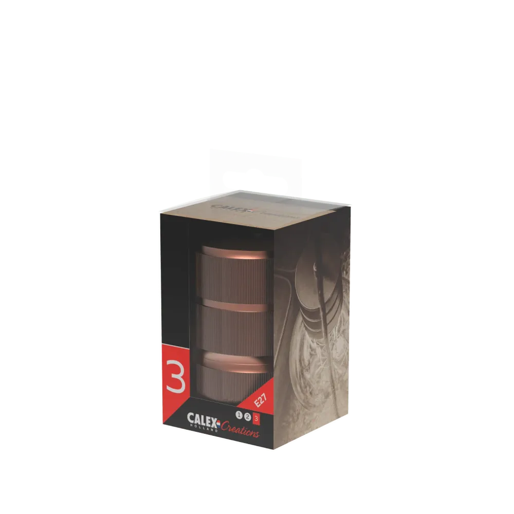 Calex Creations Lamphouder - Koper - E27 - 3 Ring model